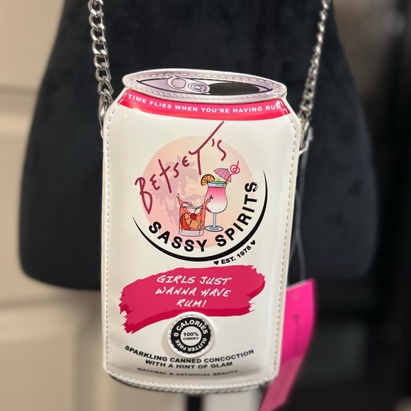 🍹🍸NWT-Betsey Johnson Spritz GIRLS JUST WANT TO HAVE RUM Crossbody Bag🍹🍸 - Picture 3 of 8